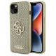 Guess Perforated 4G Glitter case for iPhone 15 - gold