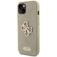 Guess Perforated 4G Glitter case for iPhone 15 - gold