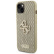Guess Perforated 4G Glitter case for iPhone 15 - gold