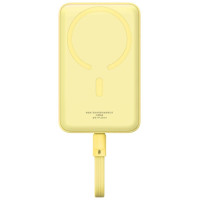 Baseus Magnetic Mini MagSafe 10000mAh 30W powerbank with built-in USB-C cable - yellow + Baseus Simple Series USB-C - USB-C 60W 0.3m cable