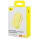 Baseus Magnetic Mini MagSafe 10000mAh 30W powerbank with built-in USB-C cable - yellow + Baseus Simple Series USB-C - USB-C 60W 0.3m cable