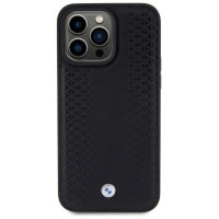BMW Leather Diamond Pattern case for iPhone 15 Pro Max - black