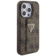Guess Grip Stand 4G Triangle Strass case for iPhone 15 Pro Max - brown
