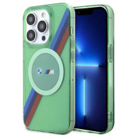 BMW M Tricolor Stripes MagSafe case for iPhone 15 Pro - green