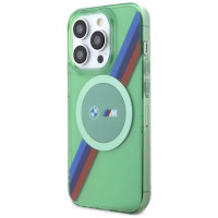 BMW M Tricolor Stripes MagSafe case for iPhone 15 Pro - green