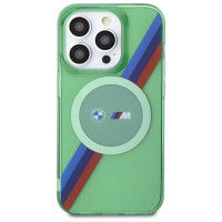 BMW M Tricolor Stripes MagSafe case for iPhone 15 Pro - green