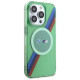 BMW M Tricolor Stripes MagSafe case for iPhone 15 Pro - green