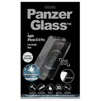 Panzerglass E2E Microfracture Antibacterial Glass with Swarovsky Crystal Camera Cover for iPhone 12/12 Pro - With Black Frame