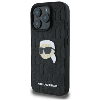 Karl Lagerfeld Monogram Karl Head Pin Case for iPhone 16 Pro 6.3" Black