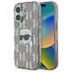 Karl Lagerfeld IML Karl Head Electroplated iPhone 16 Case - Black