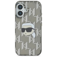 Karl Lagerfeld IML Karl Head Electroplated iPhone 16 Case - Black