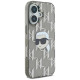 Karl Lagerfeld IML Karl Head Electroplated iPhone 16 Case - Black
