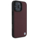 BMW Sign Leather Diamond Metal Logo MagSafe Case for iPhone 16 Pro Max - Red