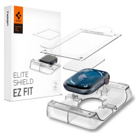 Spigen Elite Shield ”EZ FIT” Hybrid Glass 2-PACK for Apple Watch 10 (42MM) - Clear