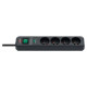 Brennenstuhl Eco-Line surge protector strip 4 sockets 1.5m 13.500A - black