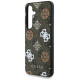 Guess 4G Printed Colored Peony Pattern MagSafe case for Samsung Galaxy S25 brown