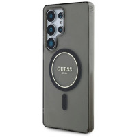 Guess Glitter Circle Classic Logo MagSafe case for Samsung Galaxy S25 Ultra black