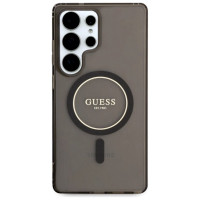 Guess Glitter Circle Classic Logo MagSafe case for Samsung Galaxy S25 Ultra black