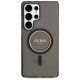 Guess Glitter Circle Classic Logo MagSafe case for Samsung Galaxy S25 Ultra black