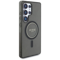 Guess Glitter Circle Classic Logo MagSafe case for Samsung Galaxy S25 Ultra black