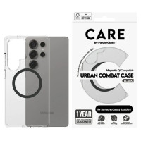 Panzerglass CARE by PanzerGlass Flagship Urban Combat Black QI Case for Samsung Galaxy S25 Ultra - Transparent