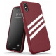Adidas OR Molded PU Suede case for iPhone X / XS - burgundy