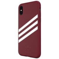 Adidas OR Molded PU Suede case for iPhone X / XS - burgundy
