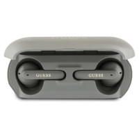 Guess Elongated Metalic Printed Logo Bluetooth TWS Headphones + Docking Station - Gray