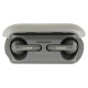 Guess Elongated Metalic Printed Logo Bluetooth TWS Headphones + Docking Station - Gray