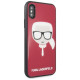 Karl Lagerfeld Iconic Glitter Karl`s Head iPhone X / Xs Case - Red