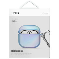 Uniq Iridescia case for AirPods 4 Hang Case - holo blue