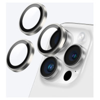 Amazingthing AR 3 Lens Glass Full Clear Tempered Glass for iPhone 16 Pro / 16 Pro Max - Transparent