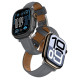 Amazingthing Class Band Leather Strap for Apple Watch 45 / 46 / 49 mm - Gray