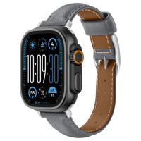 Amazingthing Class Band Leather Strap for Apple Watch 45 / 46 / 49 mm - Gray
