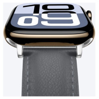 Amazingthing Class Band Leather Strap for Apple Watch 45 / 46 / 49 mm - Gray