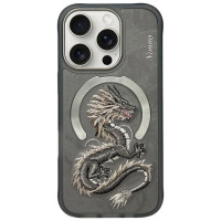 Nimmy Dragon MagSafe Case for iPhone 16 Pro Max - Gray