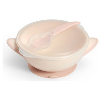 Babyono Bļoda ar piesūcekni un karoti Babyono 1063/06 CREAM