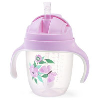 Babyono Krūze ar salmiņu un svērteni 1464/05 BabyOno FLOWER