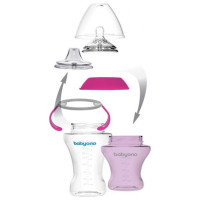 Babyono Krūze ar mīksto uzgali 180 ml BabyOno 1456/02 pink