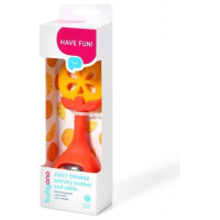 Babyono Zobu riņķis ar grabuli JUICY ORANGE BabyOno 499/01