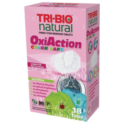 Tri-Bio TABLETES VEĻAS MAZGĀ&Scaron;ANAI OXY-ACTIOON COLOR, 18 TAB - 0138