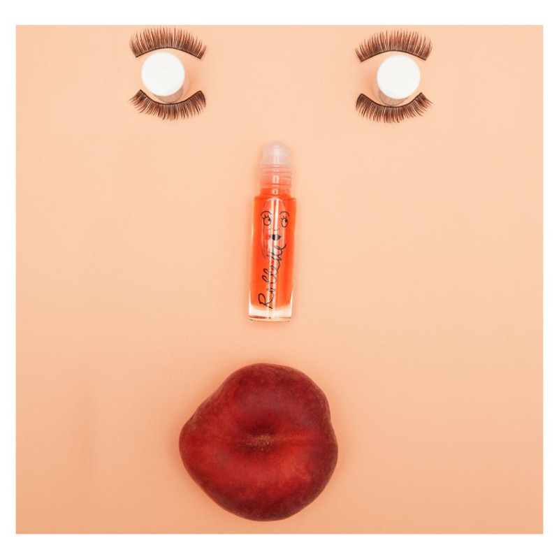 Nailmatic Kids Dabīgs un mitrino&scaron;s bērnu lūpu spīdums ar vitamīniem un augļu gar&scaron;u, Peach, 6,5 ml - ROLLPECHE