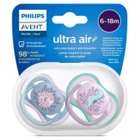 Philips Avent māneklītis Ultra Air, 6-18M (2 gab), meitenēm - SCF085/61