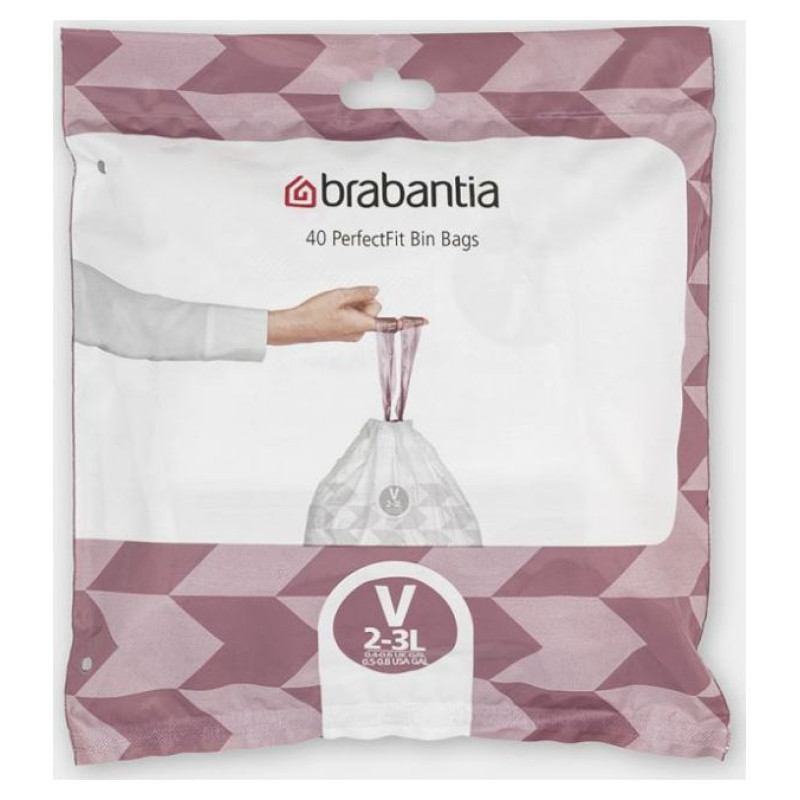 Brabantia atkritumu tvertņu maisiņi, 2-3 l,  (40 gab) - 100253