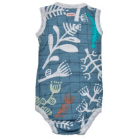 Lodger Romper Botanimal kokvilnas bodijs bez piedurknēm, Ocean, 68 cm - RF 074_68