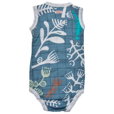 Lodger Romper Botanimal kokvilnas bodijs bez piedurknēm, Ocean, 68 cm - RF 074_68