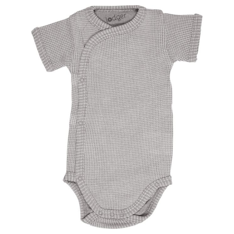 Lodger Romper Ciumbelle, adītas kokvilnas bodijs ar īsām piedurknēm, Donkey, 68 cm - RFC 078_68