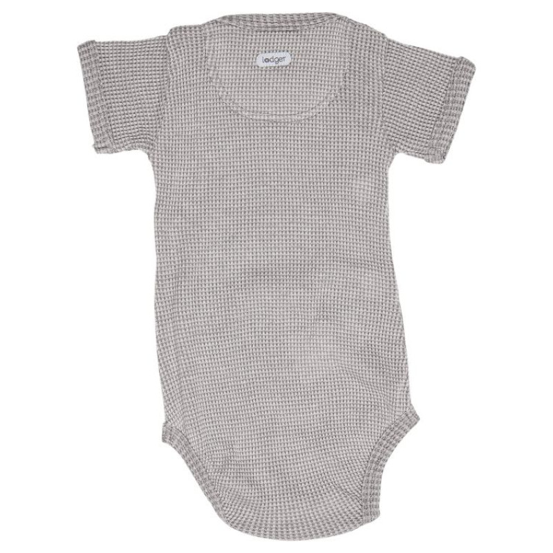 Lodger Romper Ciumbelle, adītas kokvilnas bodijs ar īsām piedurknēm, Donkey, 68 cm - RFC 078_68