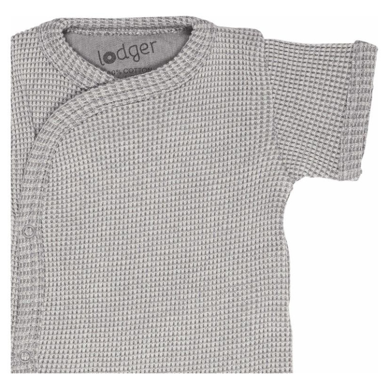 Lodger Romper Ciumbelle, adītas kokvilnas bodijs ar īsām piedurknēm, Donkey, 68 cm - RFC 078_68