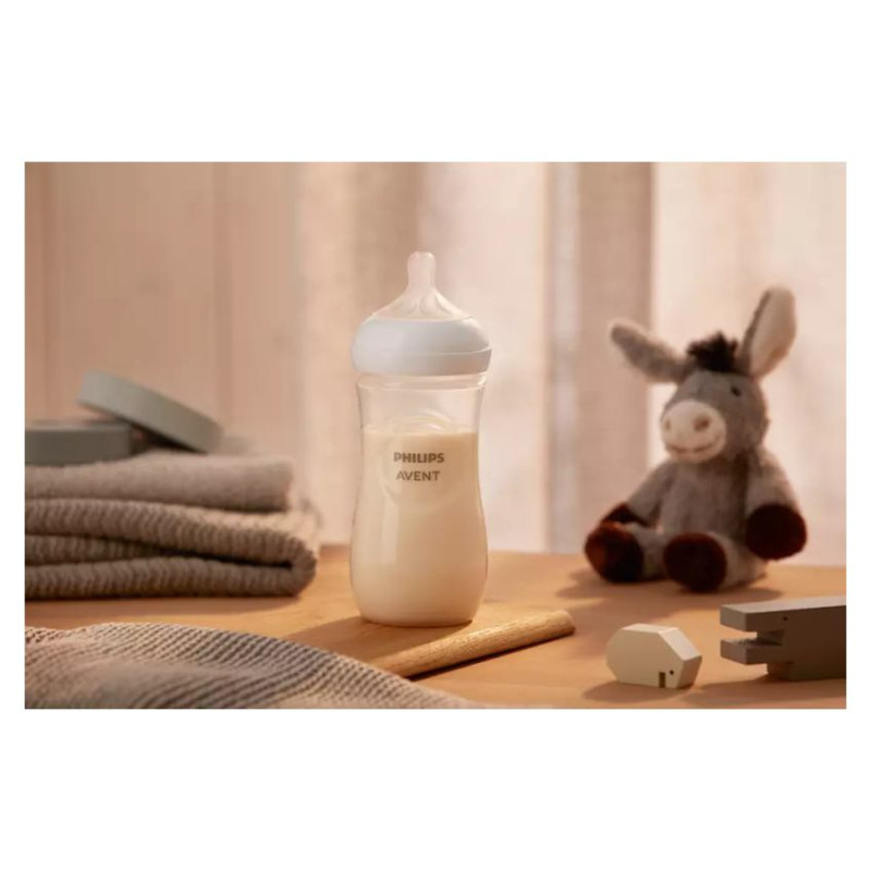 Philips Avent Natural Response baro&scaron;anas pudelīte 330 ml, ātras plūsmas knupītis, 3m+ - SCY906/01